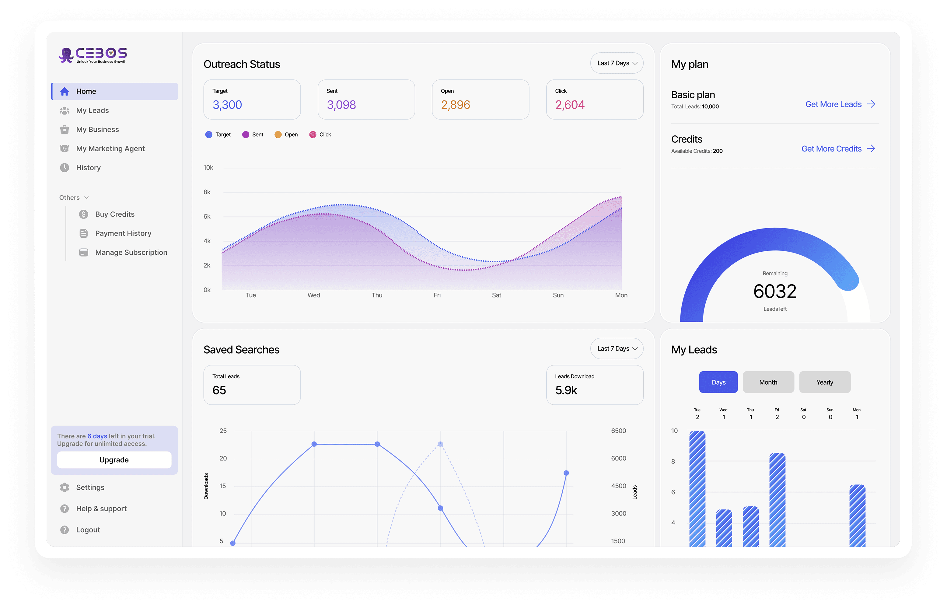 Leadaro Dashboard
